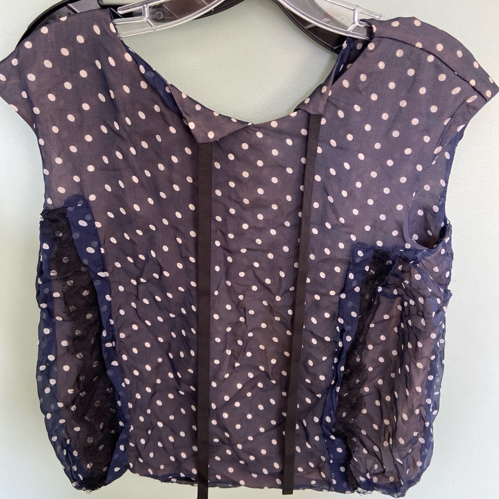 Not Rated Purple Boxy Tie Front Blouse